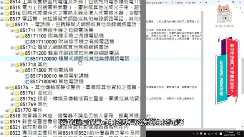 8517120000 蜂巢式網路或其他無線網路電話
的稅則