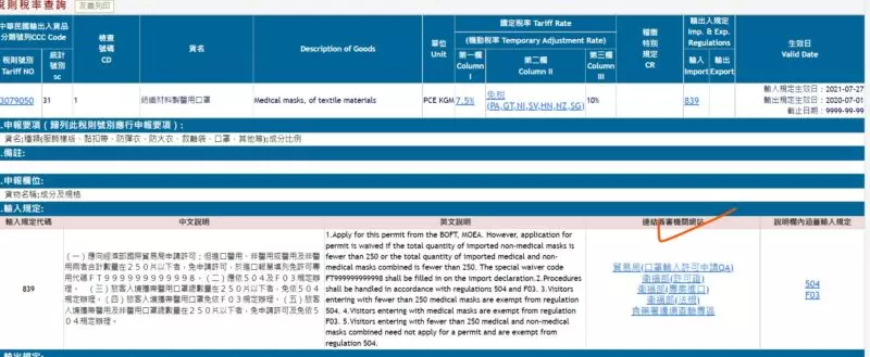 口罩進口規範範例